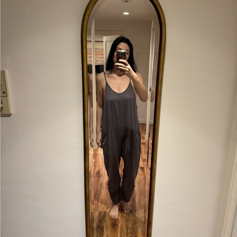 Gray Sleeveless Jumpsuit